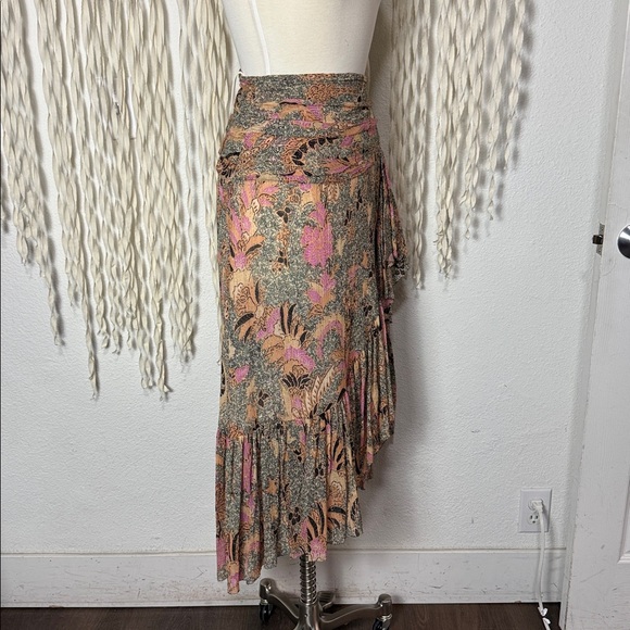 Ulla Johnson Ailie Cotton Silk Blend Metallic Skirt Size 2 - Picture 8 of 15
